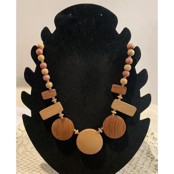 Lot Of Boho Hippie Natural Jewelry 2 Necklaces And 2 Stretchy Bracelets (J132) - Picture 7 of 7